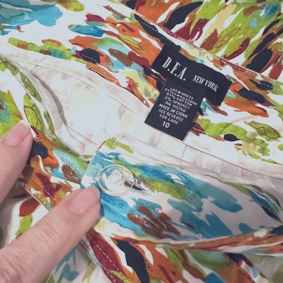 DFA New York-Pencil Skirt-Size 10-Spring/Summer Colors-Green, Tan,White,Blue-Fun - Picture 9 of 12